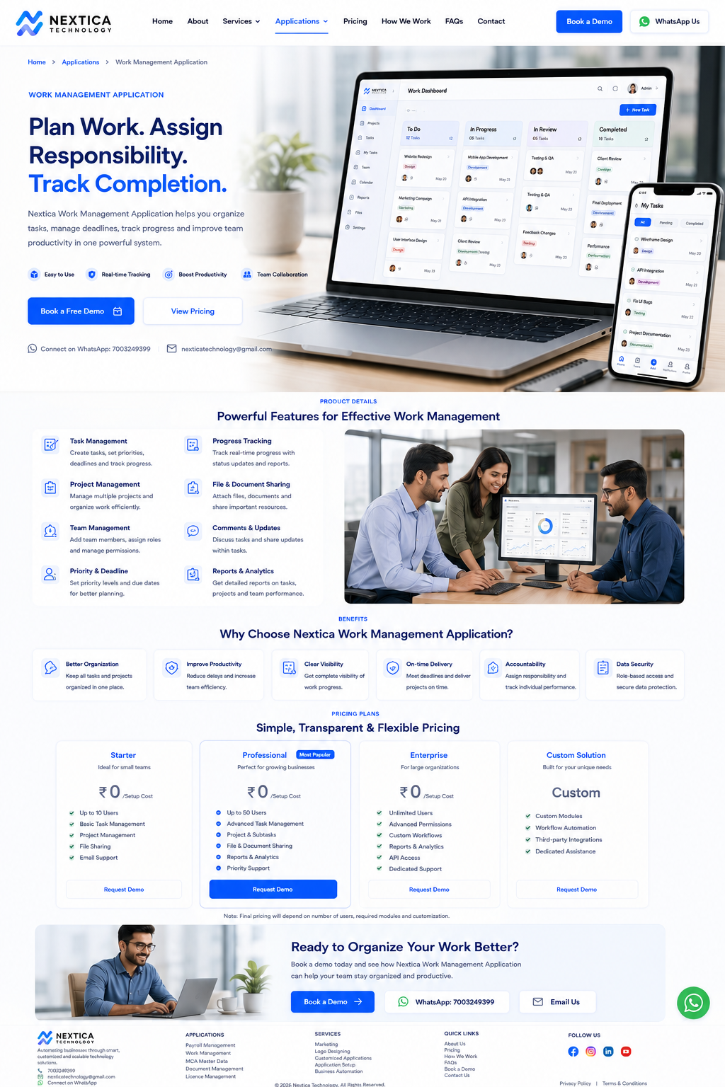 Work management software that makes responsibility and progress visible. by Nextica Technology